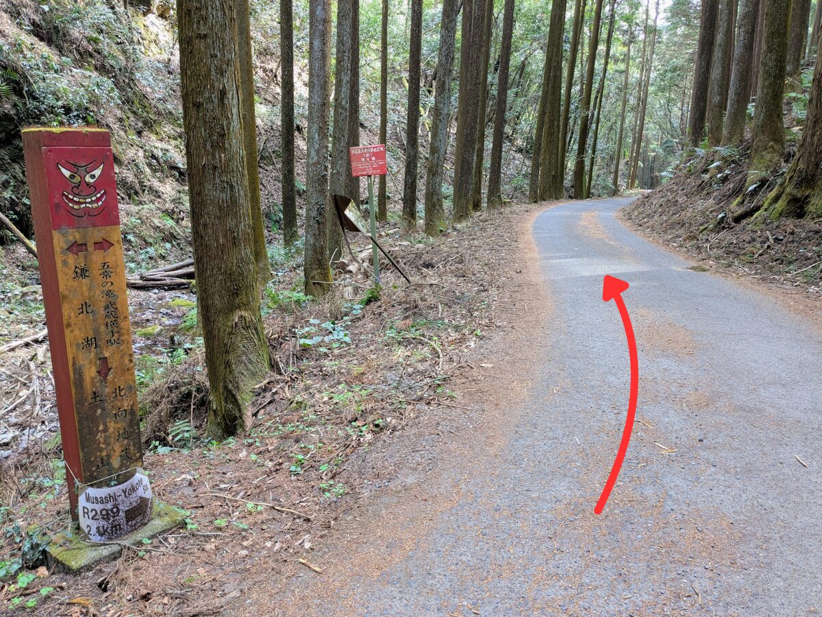 日和田山(北向地蔵から五常の滝)