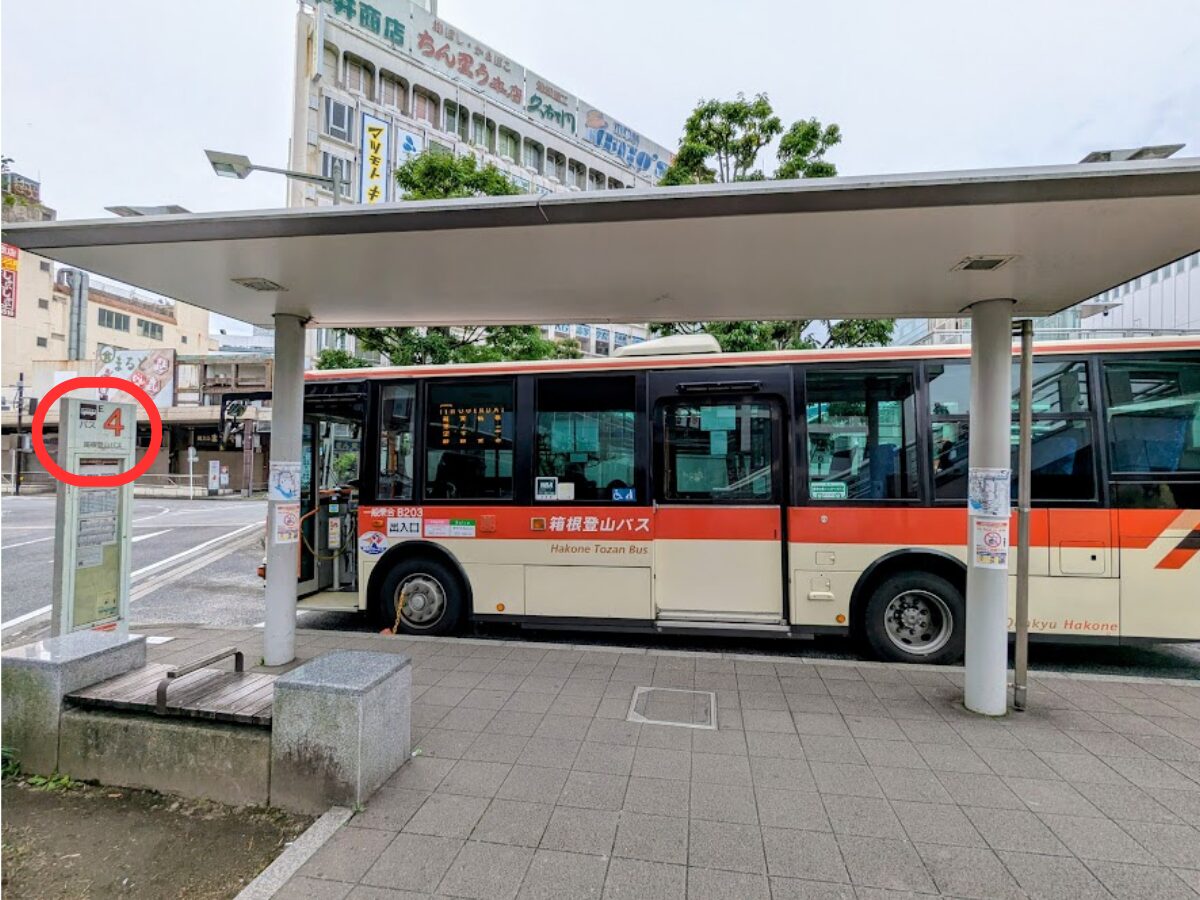 金時山へのアクセス(小田原駅からバスへの乗換)