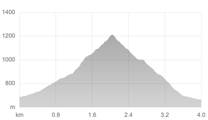 金時山の登山コース(金時神社入口→金時登山口)