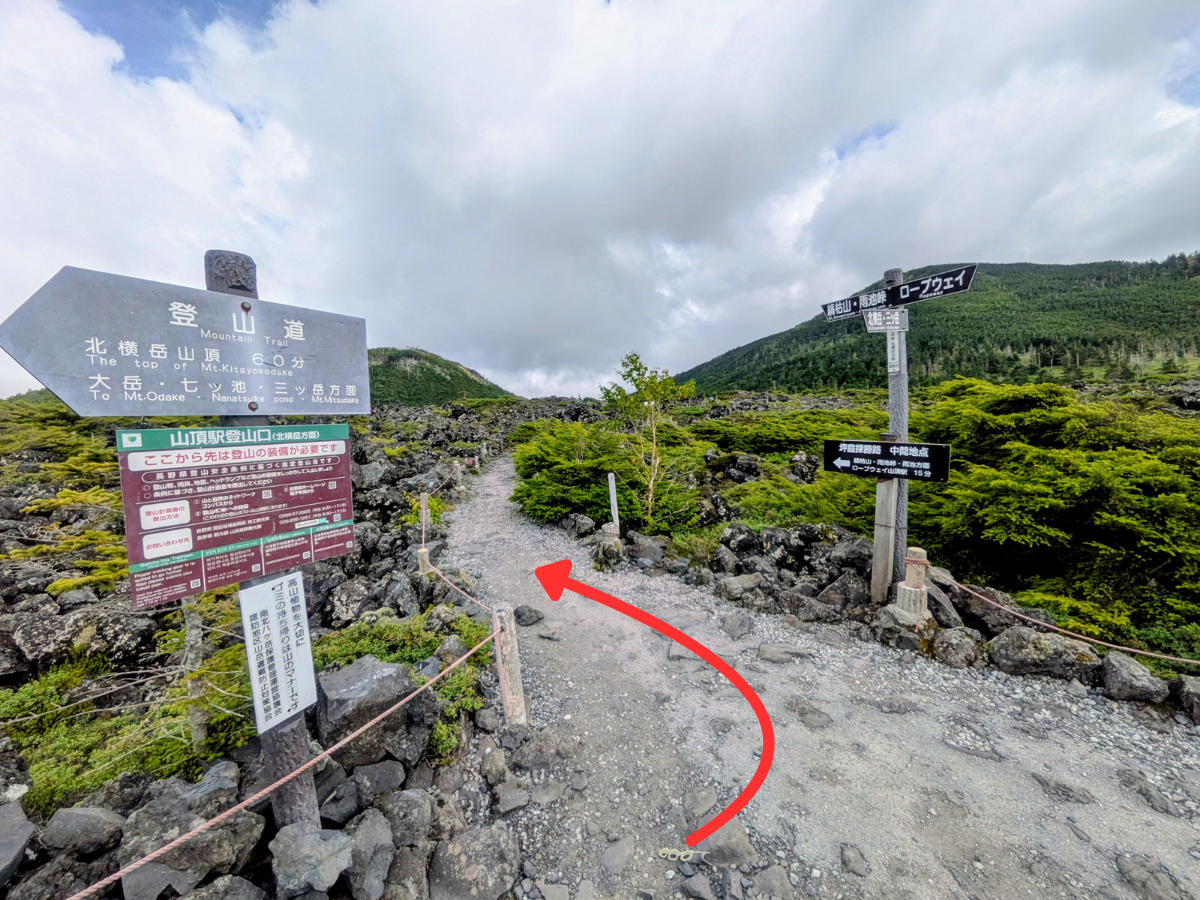 北横岳(北横岳山頂から山頂駅)