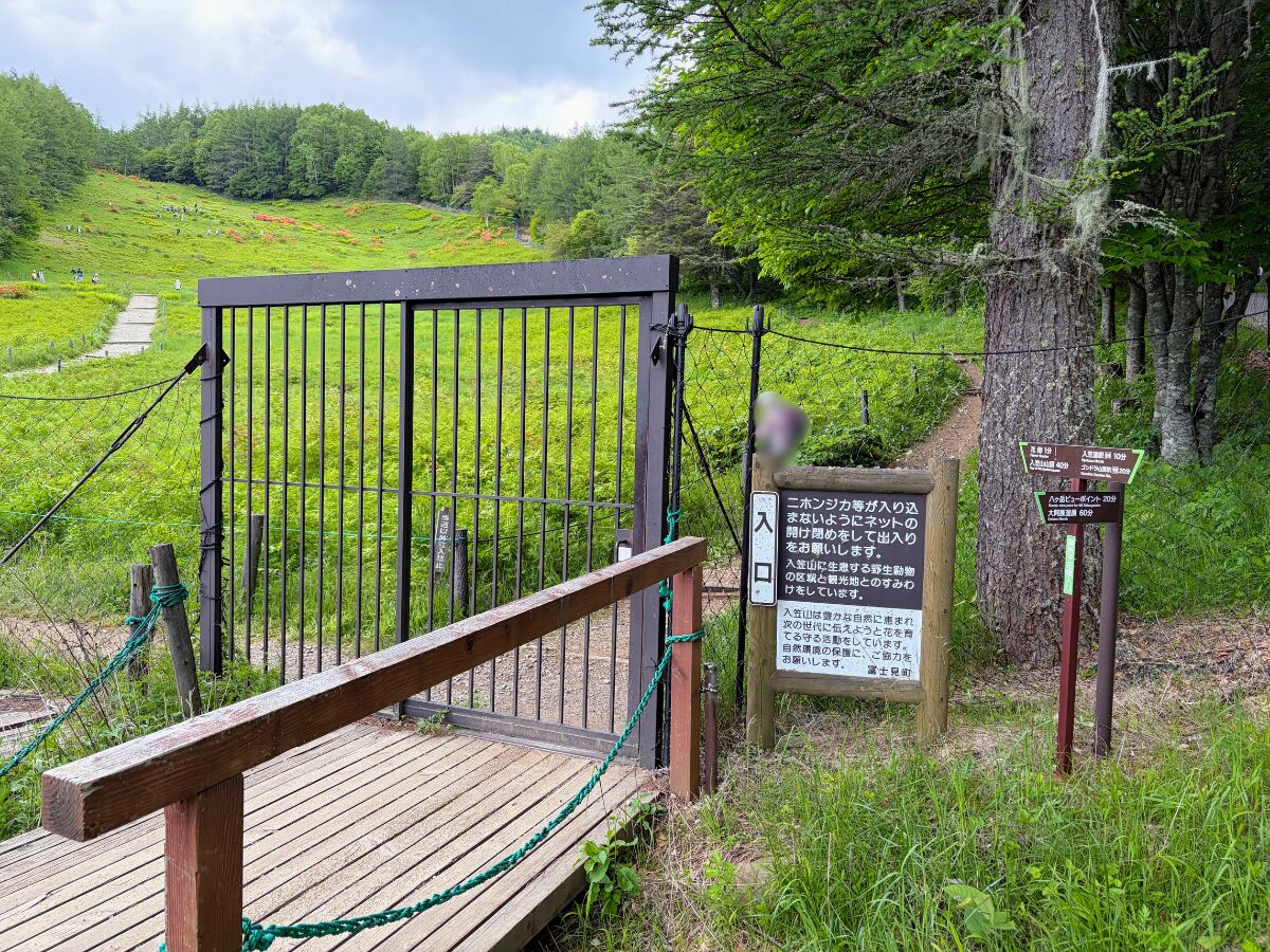 入笠山(入笠湿原から花畑(入笠山登山口))