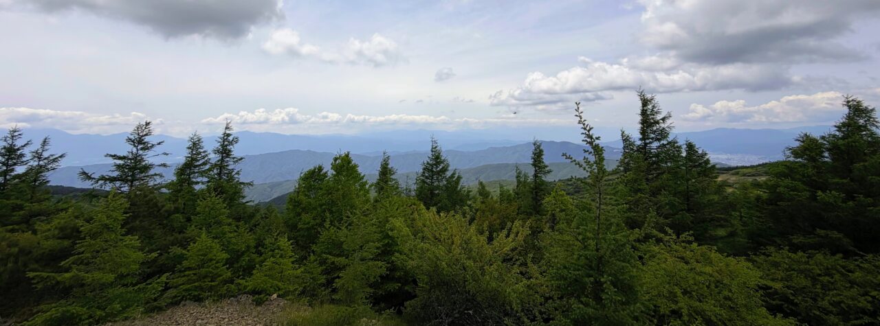 入笠山山頂の景色(西側)