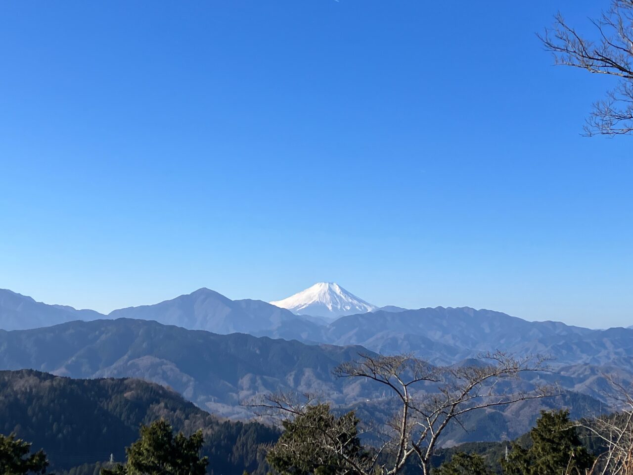 高尾山からみる富士山