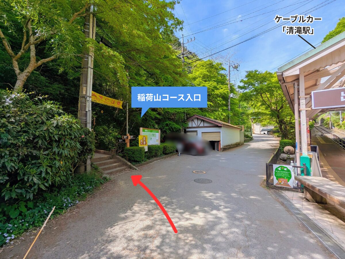 高尾山（高尾山口駅から稲荷山コース入口）