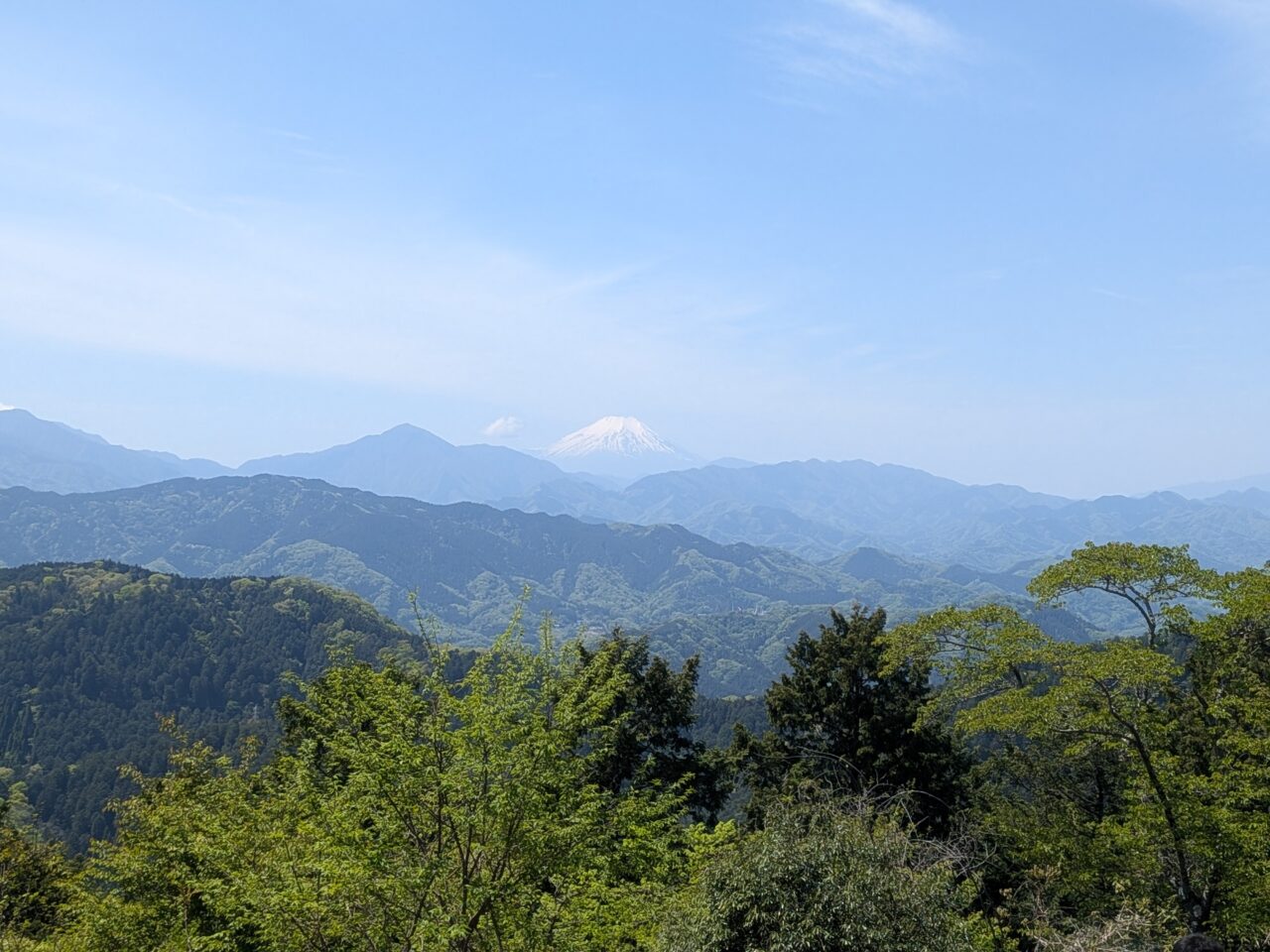 高尾山山頂の景色