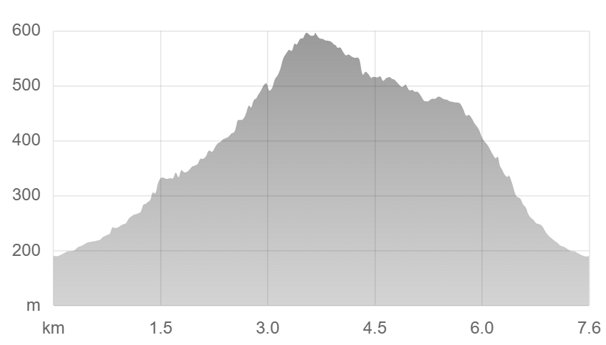 高尾山の登山ルート(6号路→1号路)